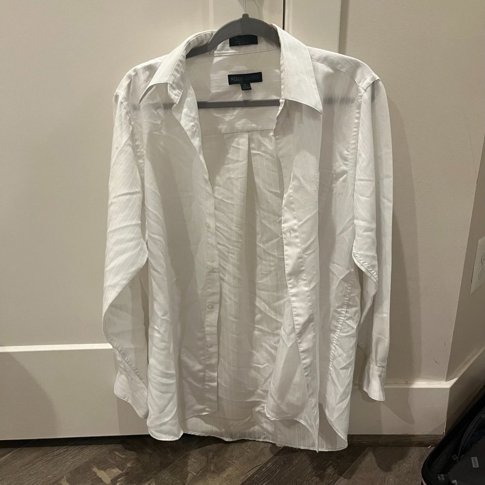 Oversized white button-down